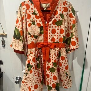 Floral Print Dress with Belt